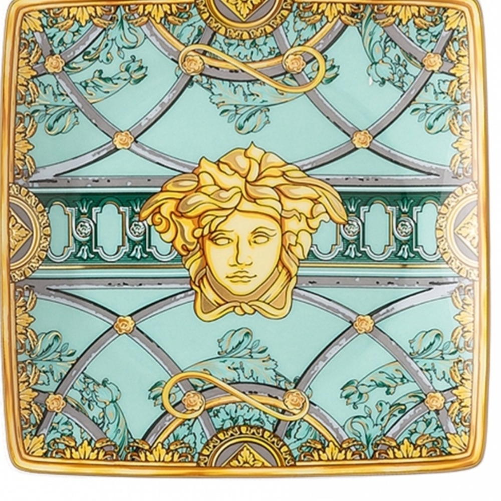 VERSACE La Scala Del Palazzo Green  Square Tray